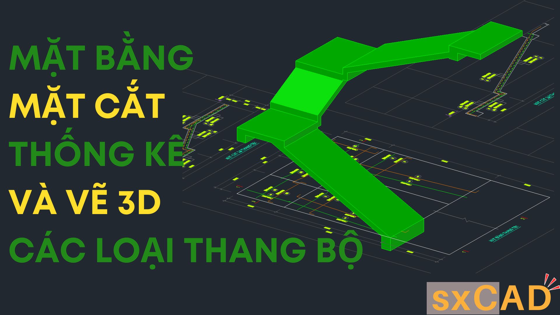 Một số anh em chưa biết tính năng vẽ thang bằng 3D ?